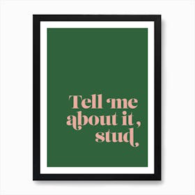 Tell me about it, stud Poster