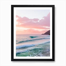 Anse Chastanet Beach, St Lucia Pink Photography 1 Art Print