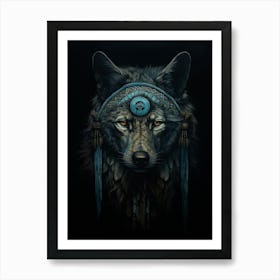 Wolf Native American 1 Art Print