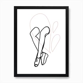 Female Legs Line Art Art Print