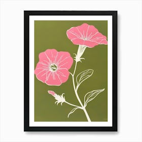 Pink & Green Petunia 2 Art Print
