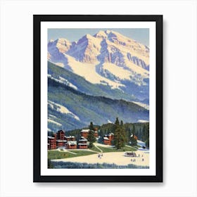 Telluride, Usa Ski Resort Vintage Landscape 3 Skiing Poster Art Print