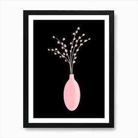 Pink Flowers In A Vase Art Print