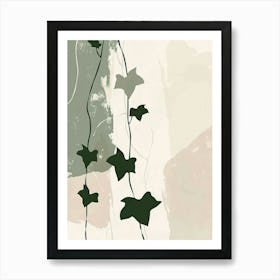 Ivy Plant Minimalist Illustration 3 Art Print