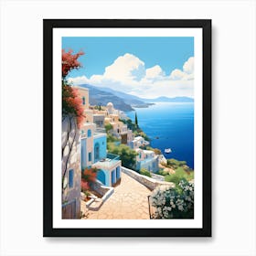 Greece Village Art Print