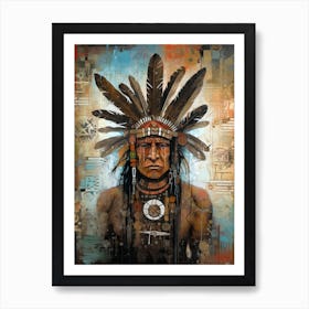 Native american Chief 1 Art Print