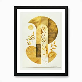 Gold Letter G Art Print