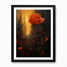 Rose In The Dark Art Print