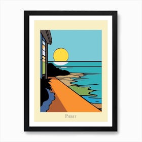 Poster Of Minimal Design Style Of Phuket, Thailand 1 Art Print