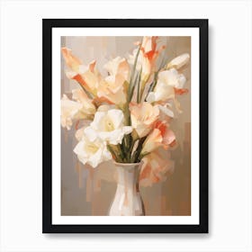 Gladiolus Flower Still Life Painting 4 Dreamy Art Print