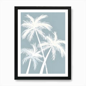 White Palm Trees Art Print