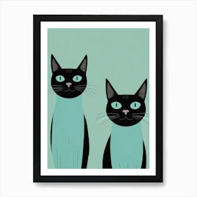 Two Cats Arts Prints (2) Art Print