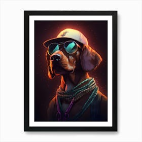 American English Coonhound Dog Art Print