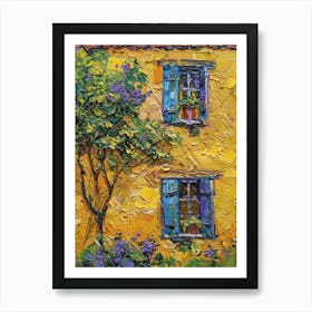 House With Blue Shutters Art Print