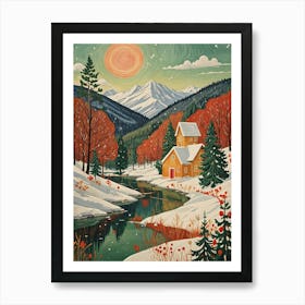 Winter In The Mountains Art Print