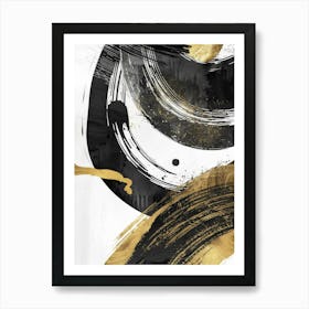 Abstract Black And Gold Canvas Print 4 Art Print