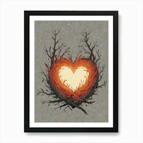 Heart Of Fire 56 Art Print