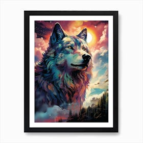 Wolf Painting 1 Art Print