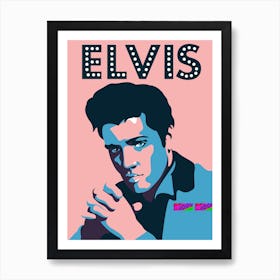 Elvis Presley Music Icon Pink Art Print