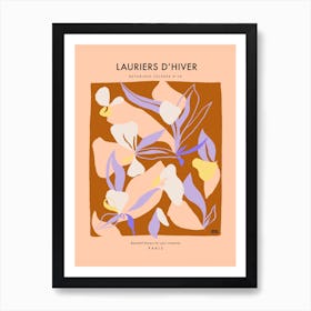 Botanic Collection - Peach Fuzz - Lauriers d'Hiver Winter Laurel Art Print Art Print