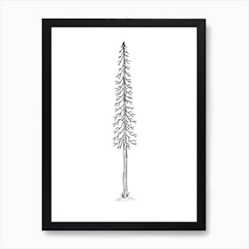 The Lonely Tree Fineline Illustration Art Print