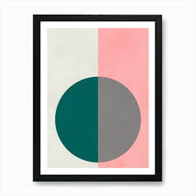 Modern circles and rectangles 3 Art Print