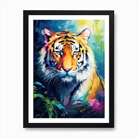 Tiger Art In Impressionism Style 3 Art Print