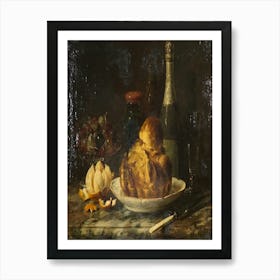 Table With Bread And Wine Art Print