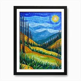 Landscape Mosaic Art Art Print