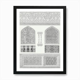 Emile Prisses D’Avennes Pattern, Plate No, 102, La Decoration Arabe,Digitally Enhanced Lithograph From Own Original Art Print