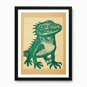 Iguana Bold Block 1 Art Print