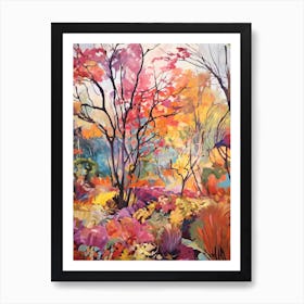 Autumn Gardens Painting Smith College Botanic Garden Usa Art Print