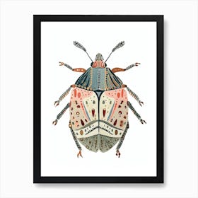 Colourful Insect Illustration Pill Bug 12 Poster