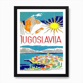 Yugoslavia, Adriatic Sea And Mountains Art Print