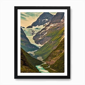 Jostedalsbreen National Park 2 Norway Vintage Poster Art Print