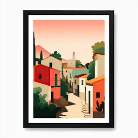 Algarve, Portugal, Bold Outlines 4 Art Print