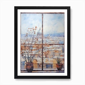 Winter Cityscape Budapest Hungary 1 Art Print