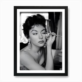 Rita Moreno Black And White Fashion Vintage Photography Glam Room Old Hollywood Art Print