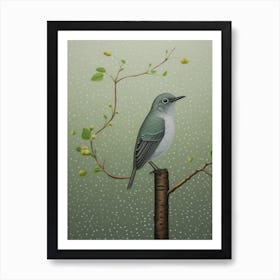Ohara Koson Inspired Bird Painting Robin 2 Art Print