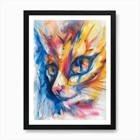 Colorful Cat 1 Art Print