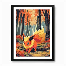 Pokemon Eevee 8 Art Print