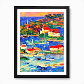 Port Of Kingstown Saint Vincent And The Grenadines Brushwork Painting harbour Art Print