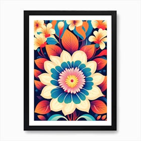 Floral Background Art Print