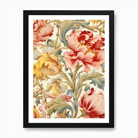 Floral Wallpaper 265 Art Print