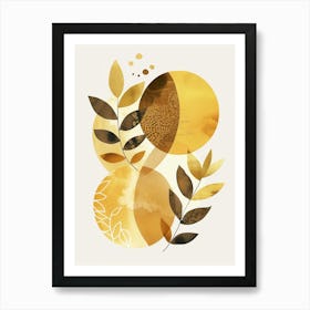 Golden Leaves 16 Art Print