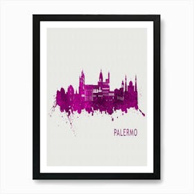 Palermo Italy City Purple Art Print