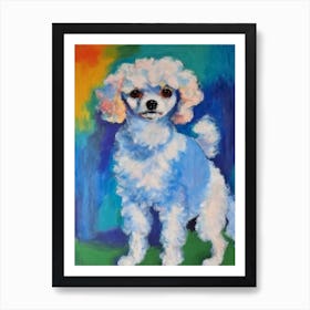 Poodle Fauvist Style Dog Art Print