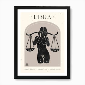 Libra Celestial Art Print