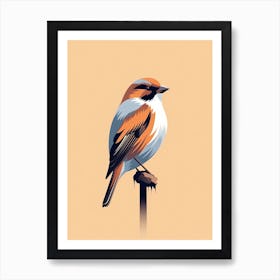 Elegant Sparrow Simplicity Art Print