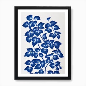 English Ivy Stencil Style Art Print